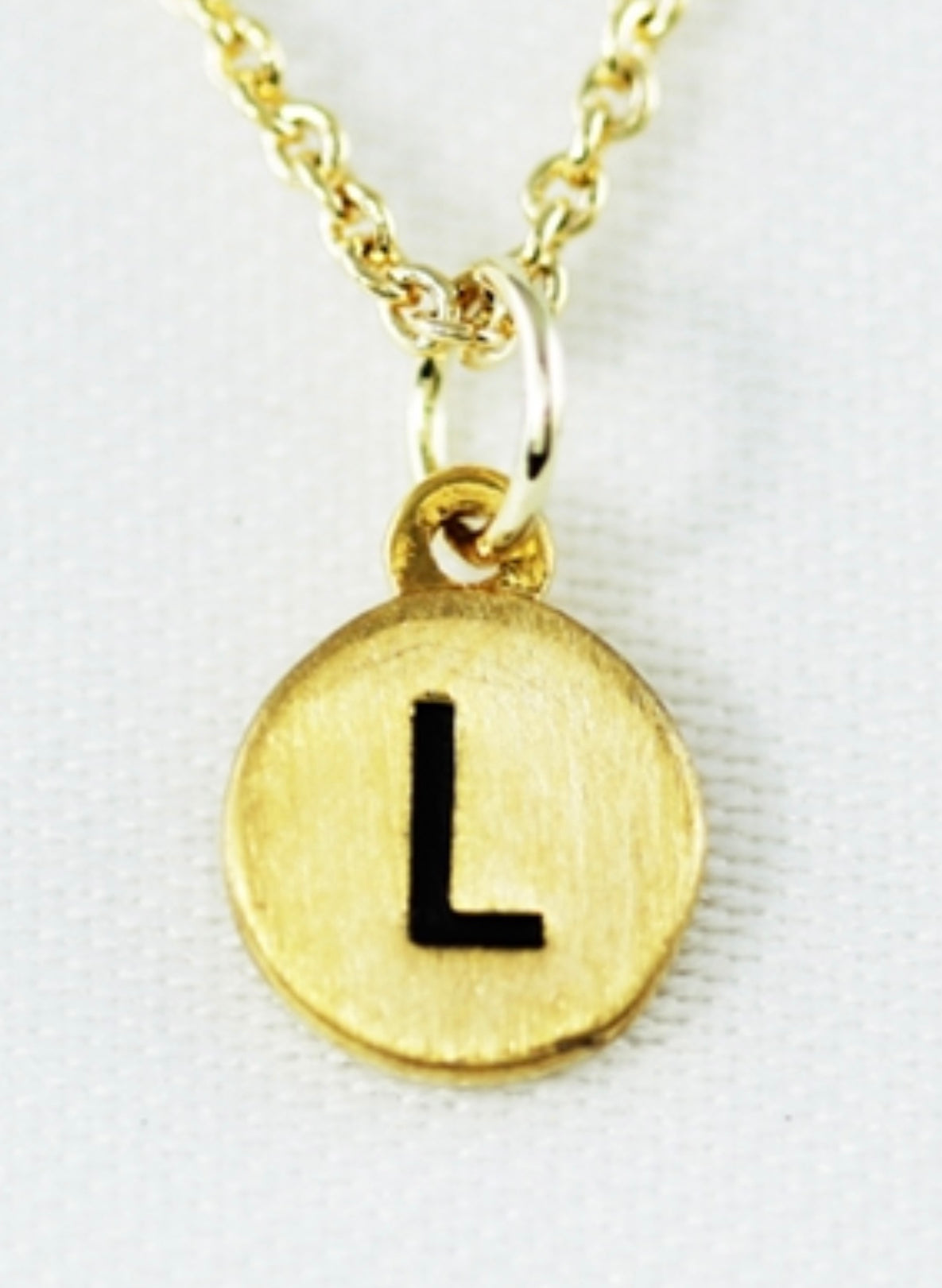 Dainty Disc Initial Necklace