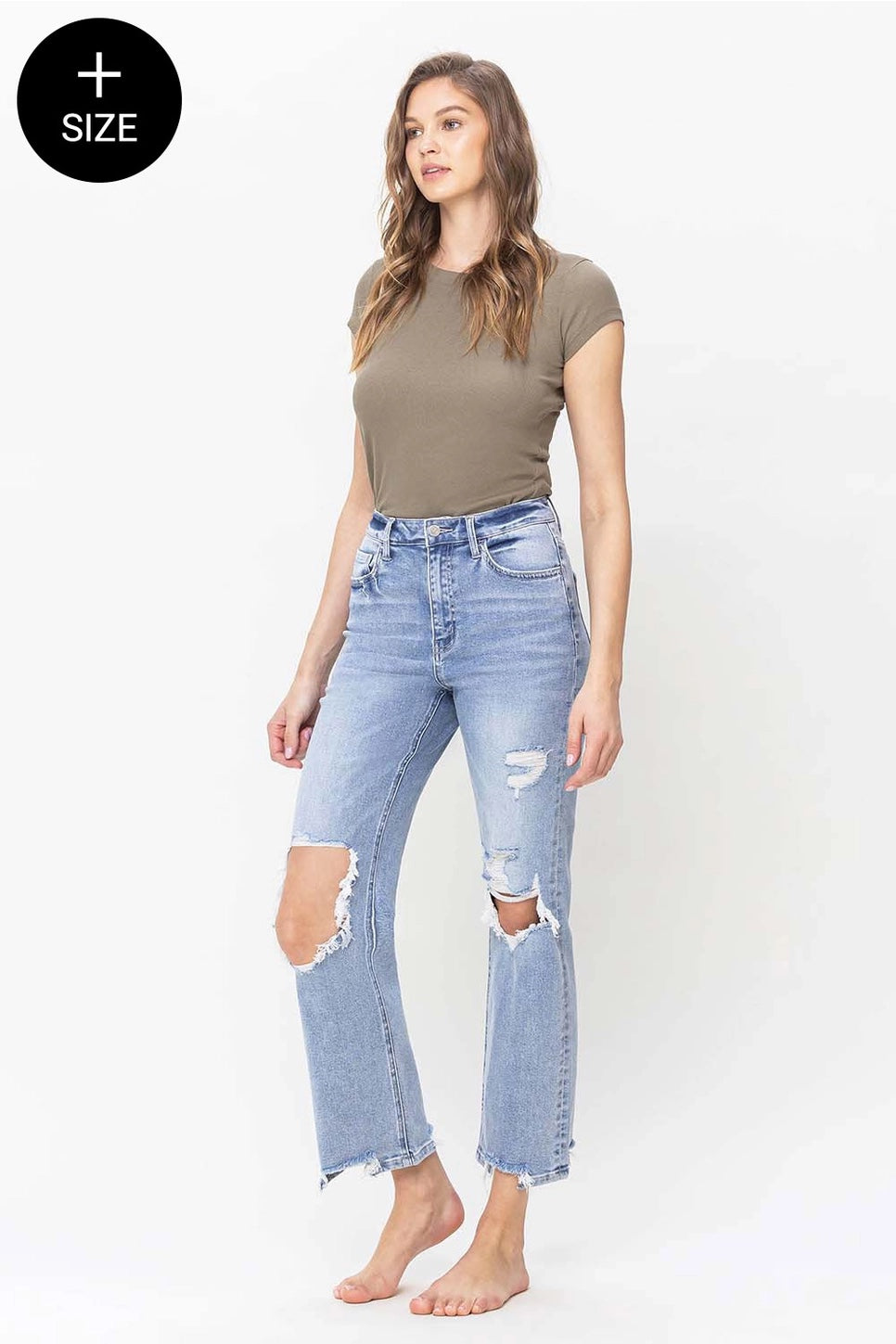 Plus Size 90’s Super High Rise Straight Jeans