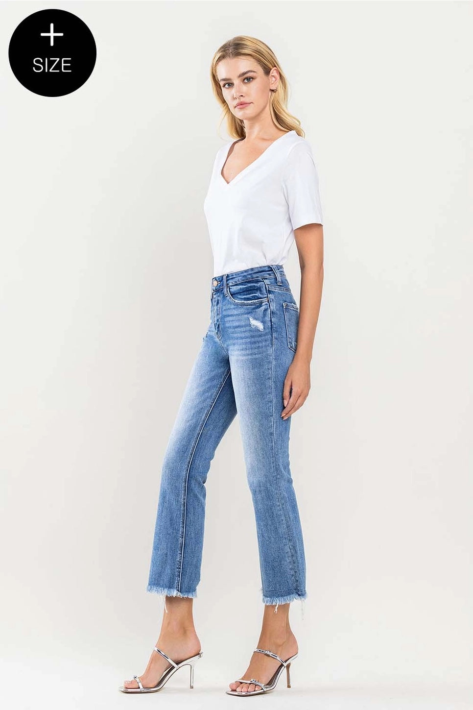 Plus Size High Kick Flare Jeans
