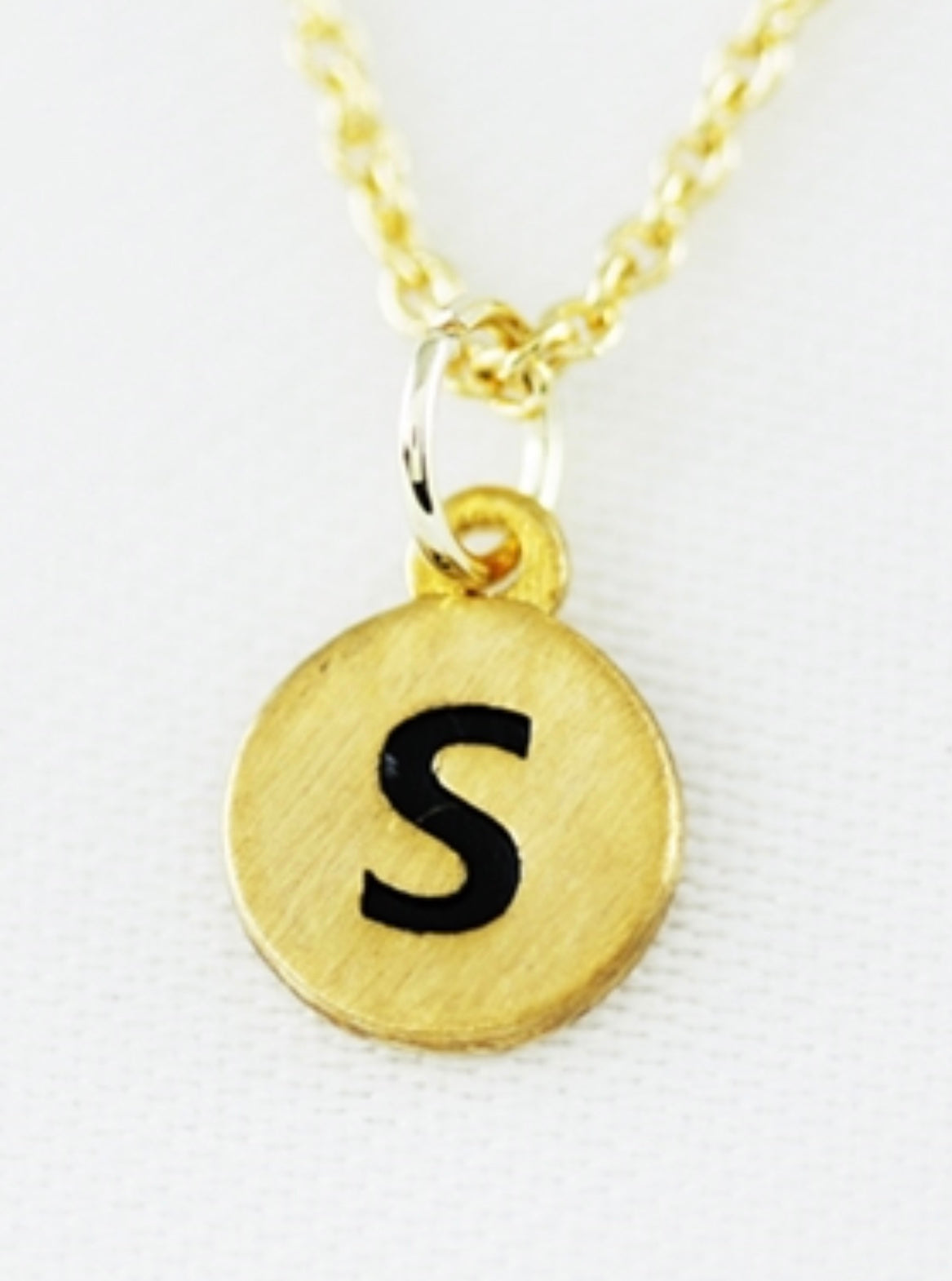 Dainty Disc Initial Necklace