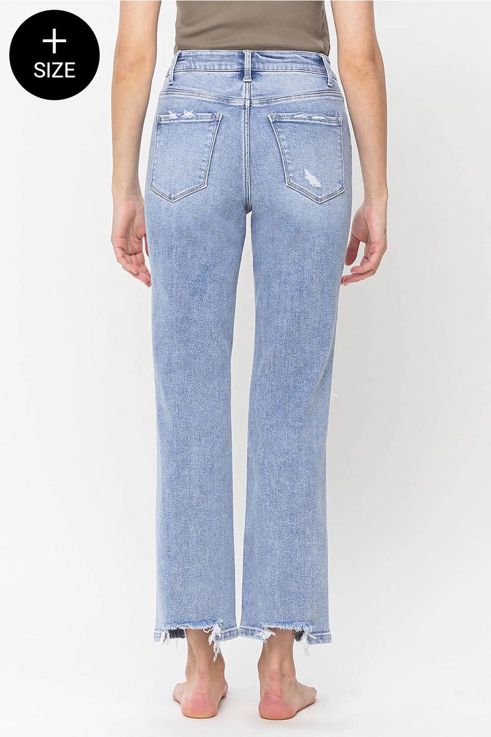 Plus Size 90’s Super High Rise Straight Jeans