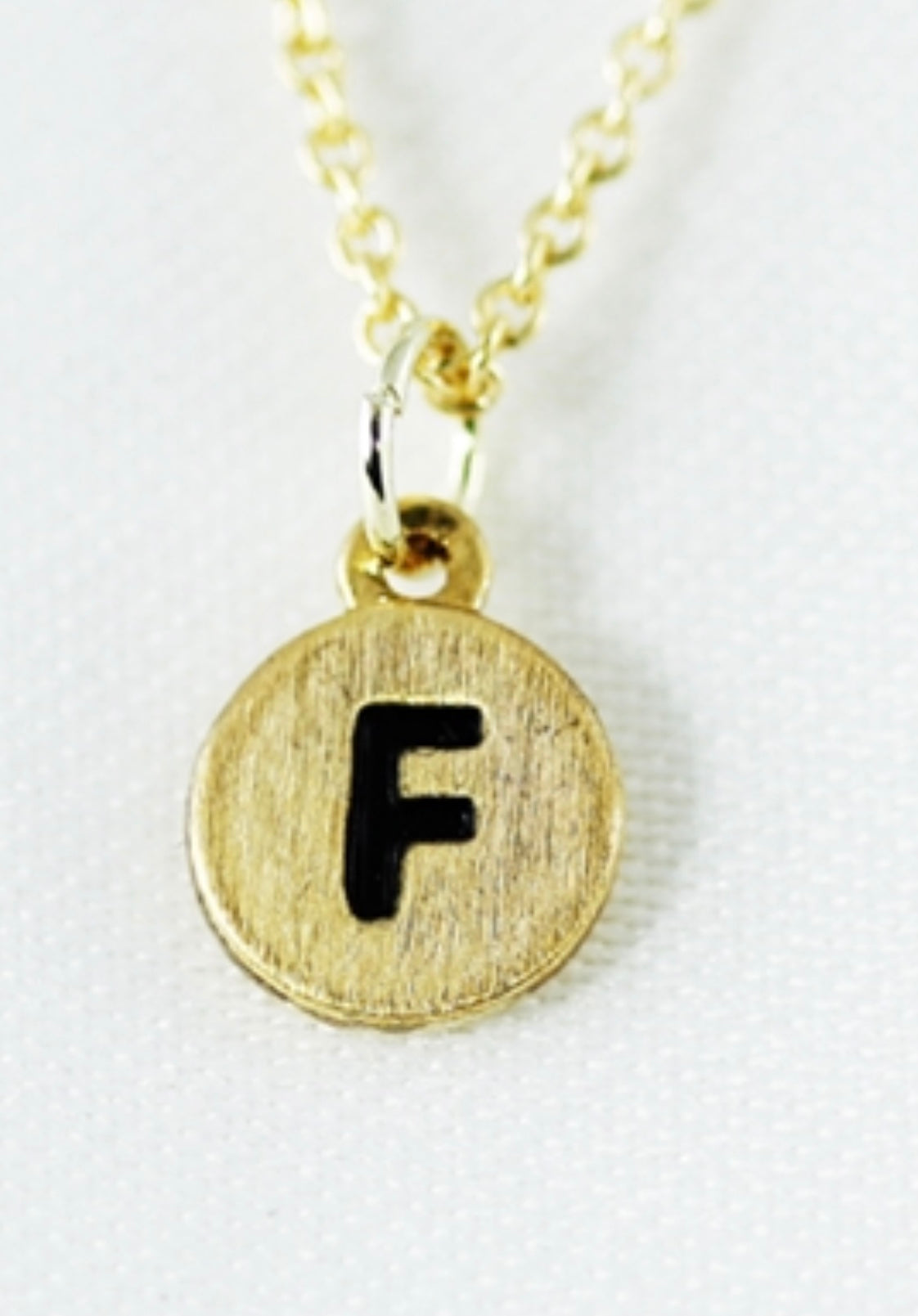 Dainty Disc Initial Necklace