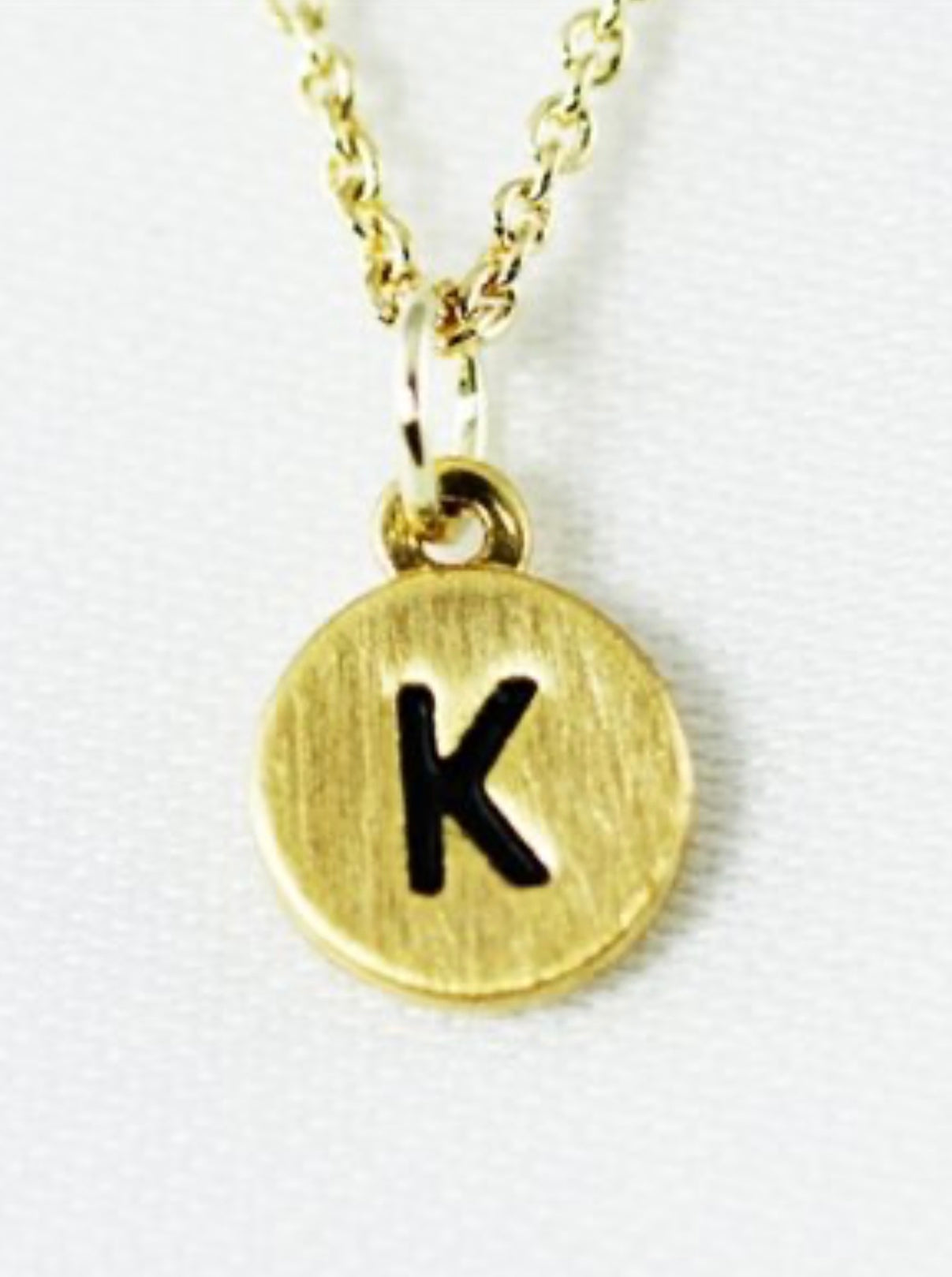 Dainty Disc Initial Necklace