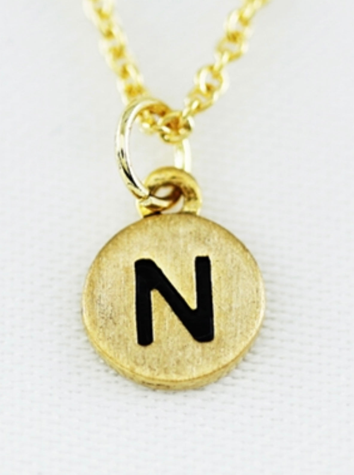 Dainty Disc Initial Necklace