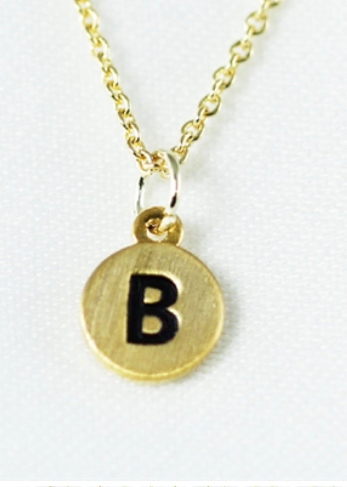 Dainty Disc Initial Necklace