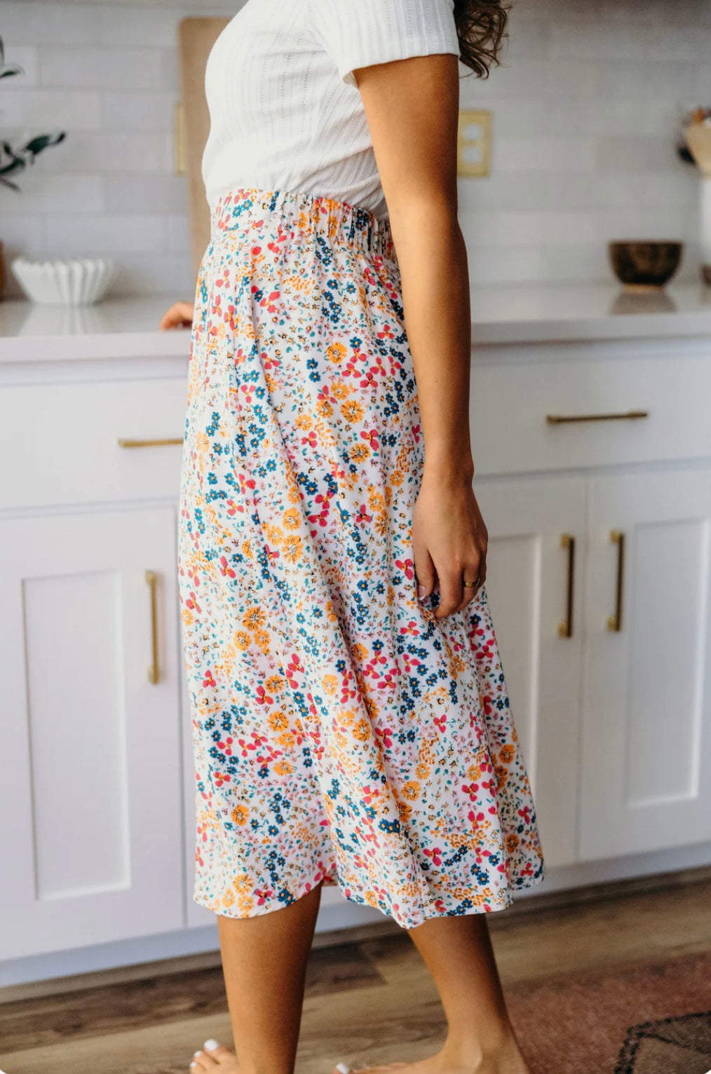 Maxi Slip Skirt in Carnival Bouquet