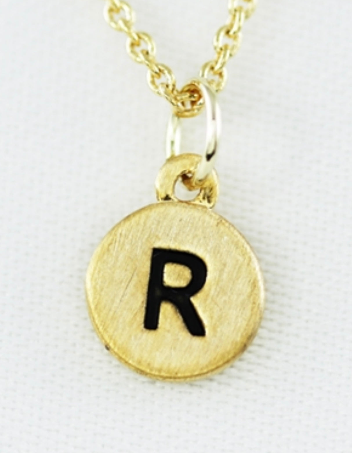 Dainty Disc Initial Necklace
