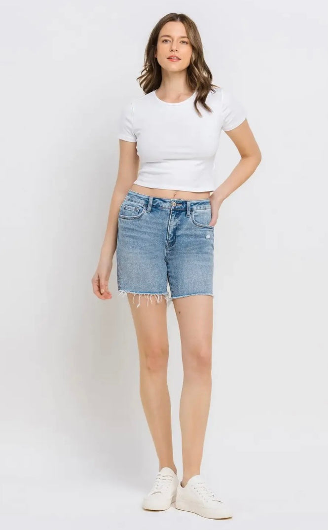 Plus High rise midi shorts