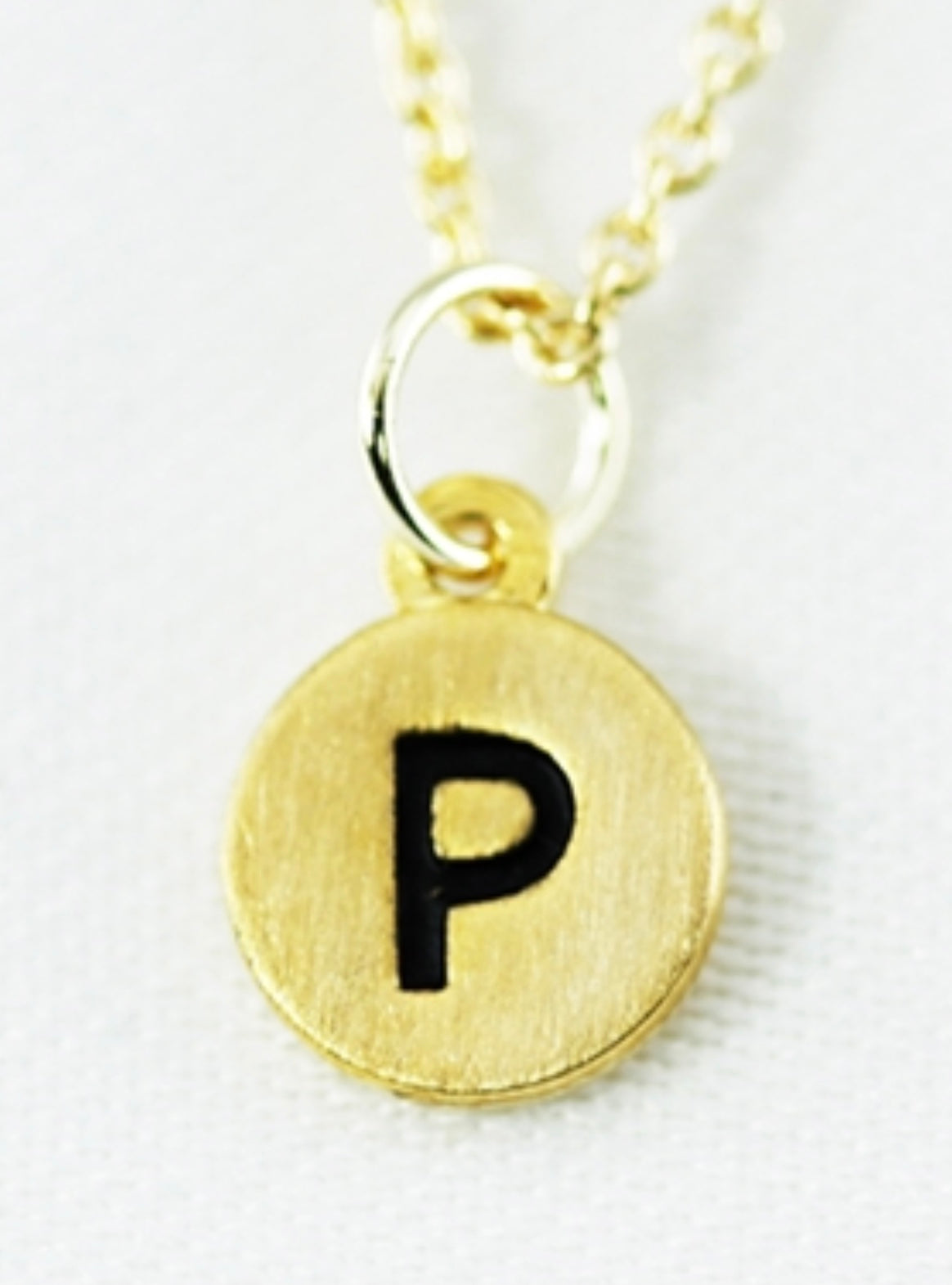Dainty Disc Initial Necklace