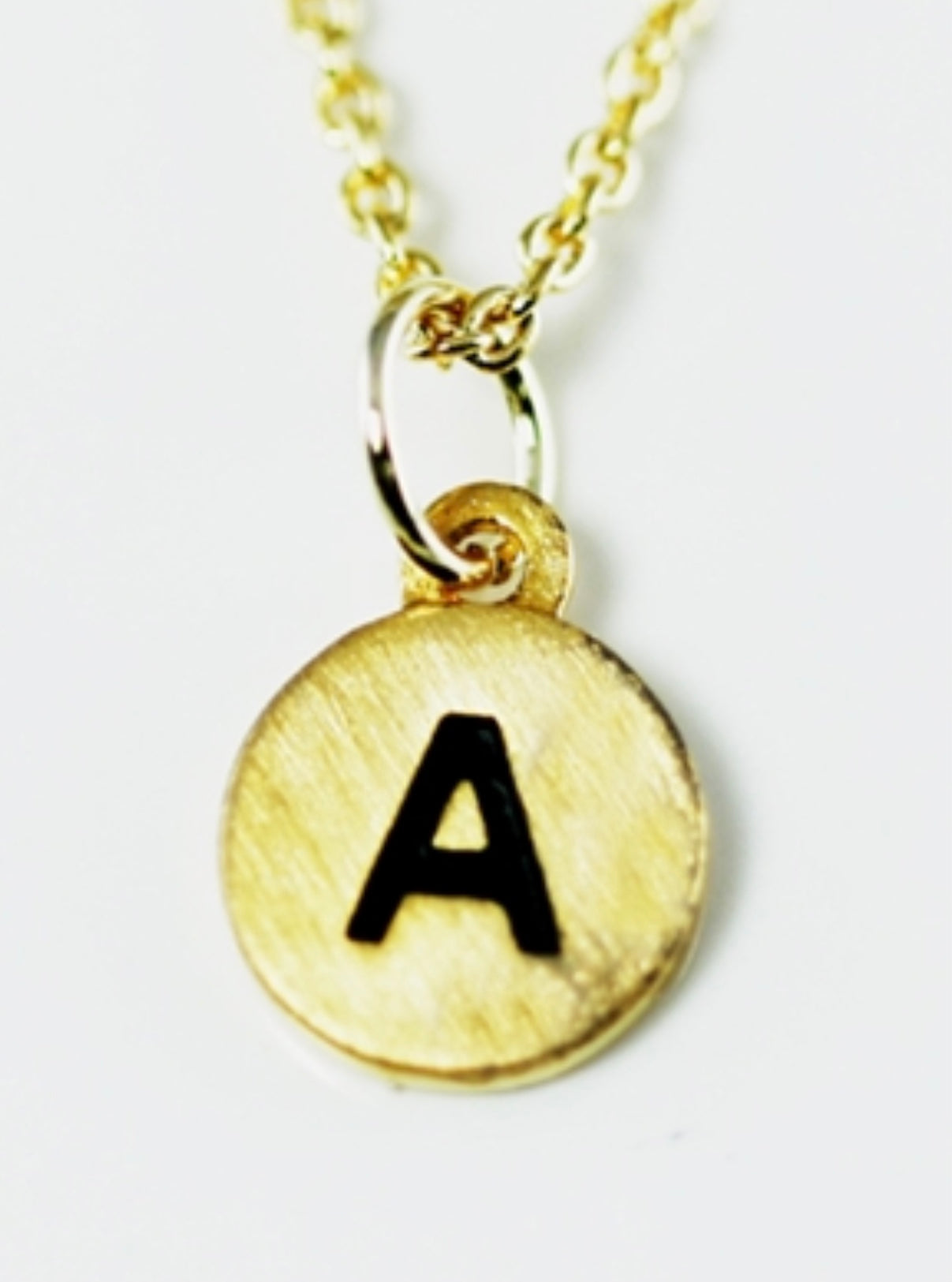 Dainty Disc Initial Necklace