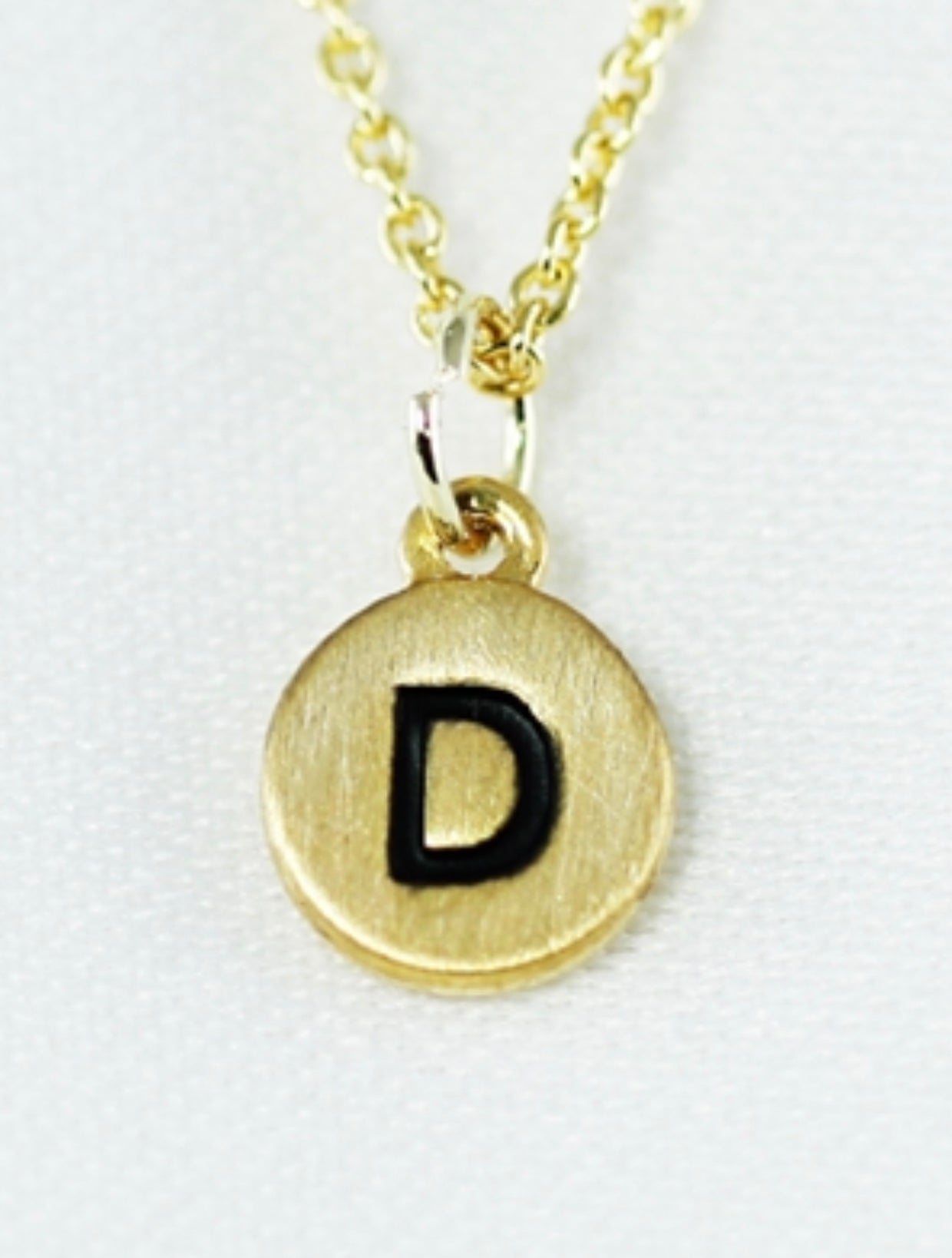Dainty Disc Initial Necklace