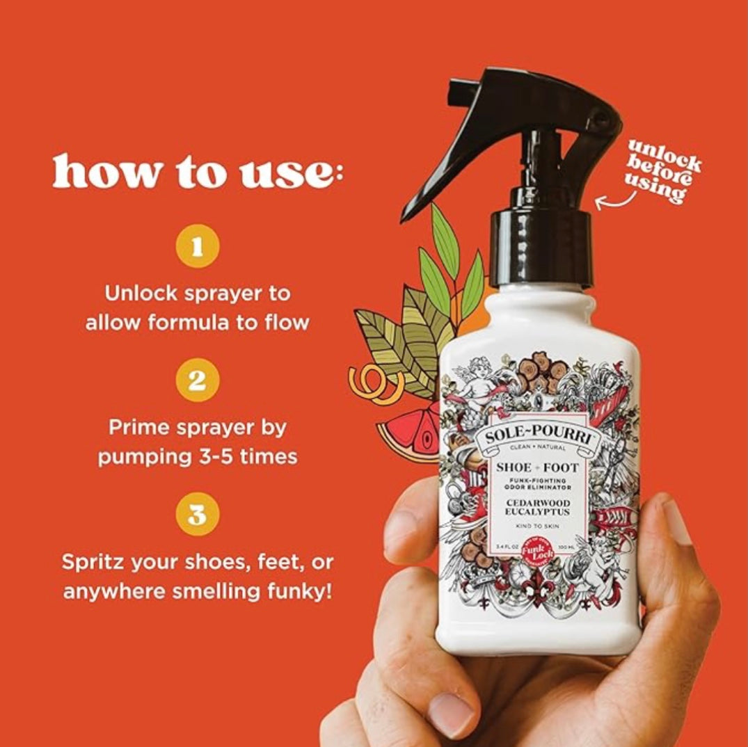 Sole-Pourri Shoe + Foot Odor Eliminator Spray