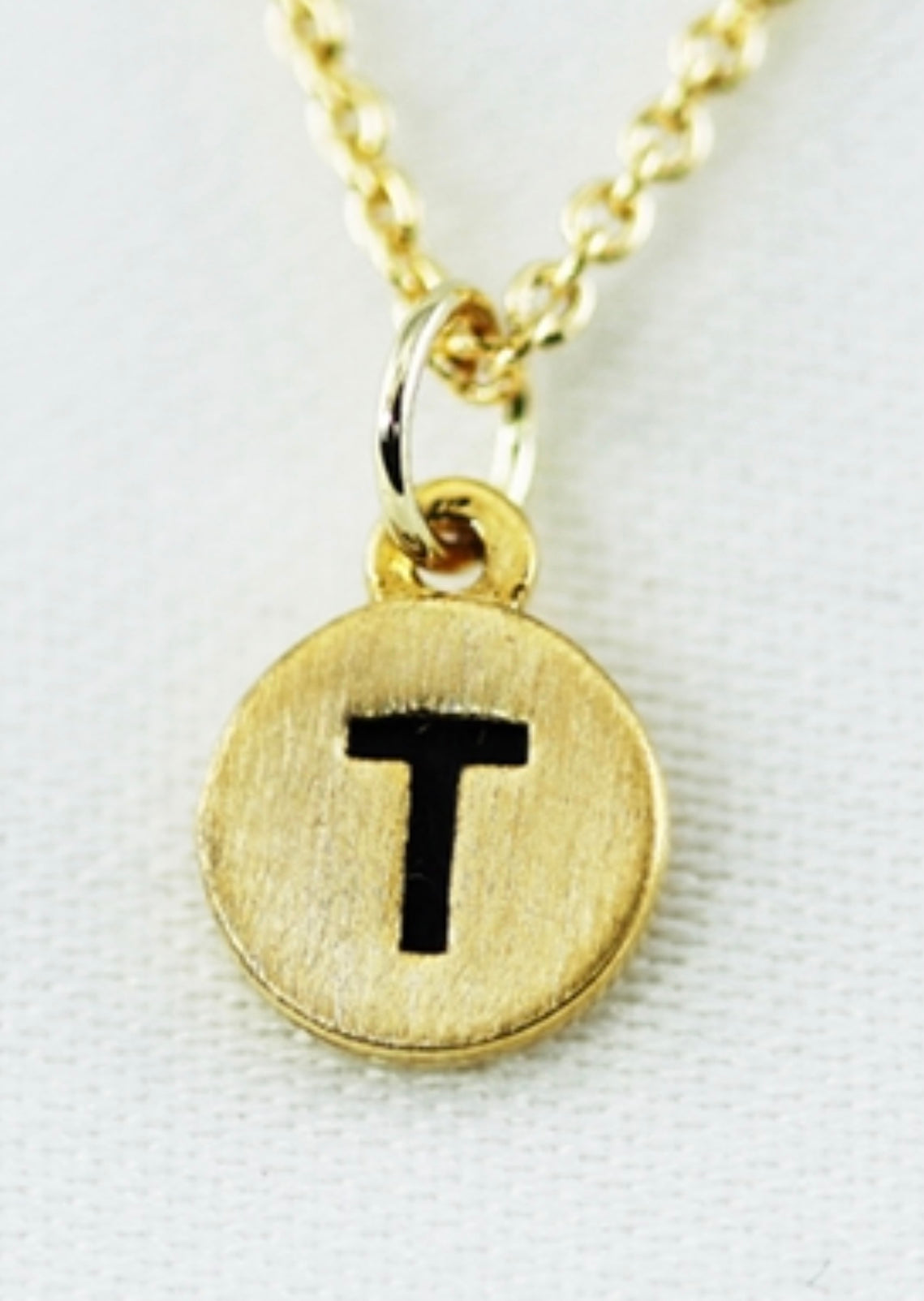 Dainty Disc Initial Necklace