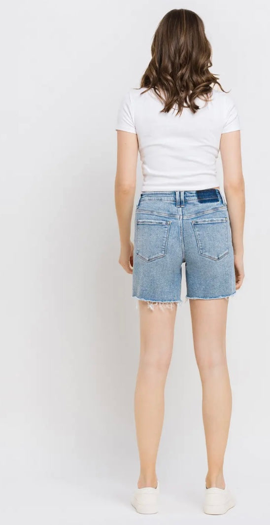Plus High rise midi shorts