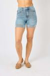 High Waisted Tummy Control Cool Denim Shorts