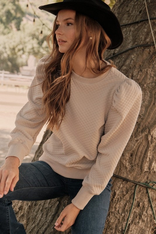 Embossed textured sweatshirt