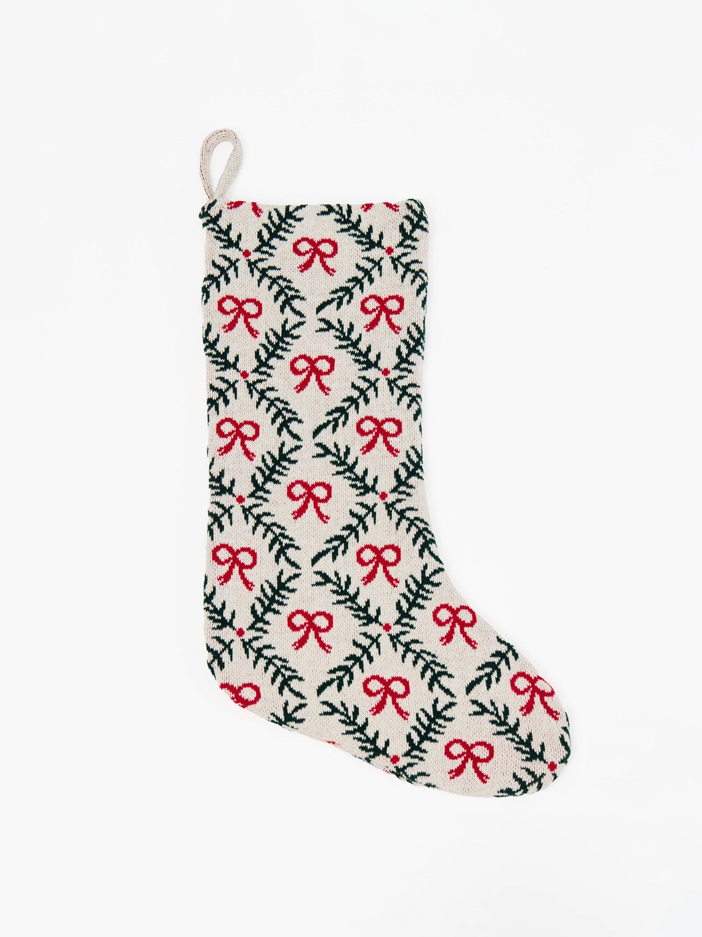 Holiday Trellis Knit Stocking