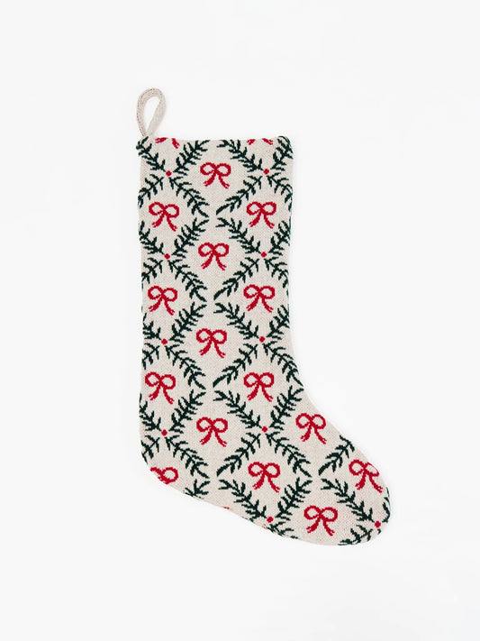 Holiday Trellis Knit Stocking