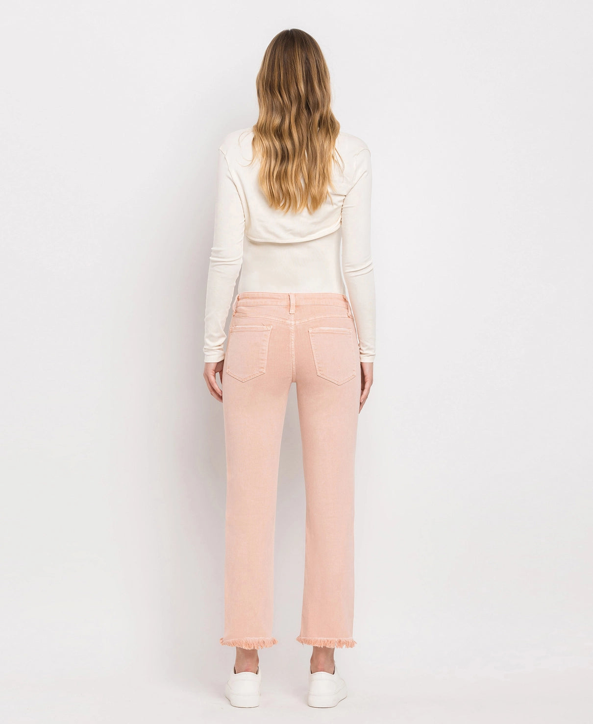 Mid Rise Straight Jeans