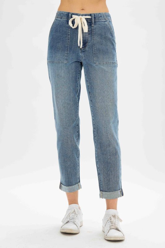 Plus high waist pull-on jogger
