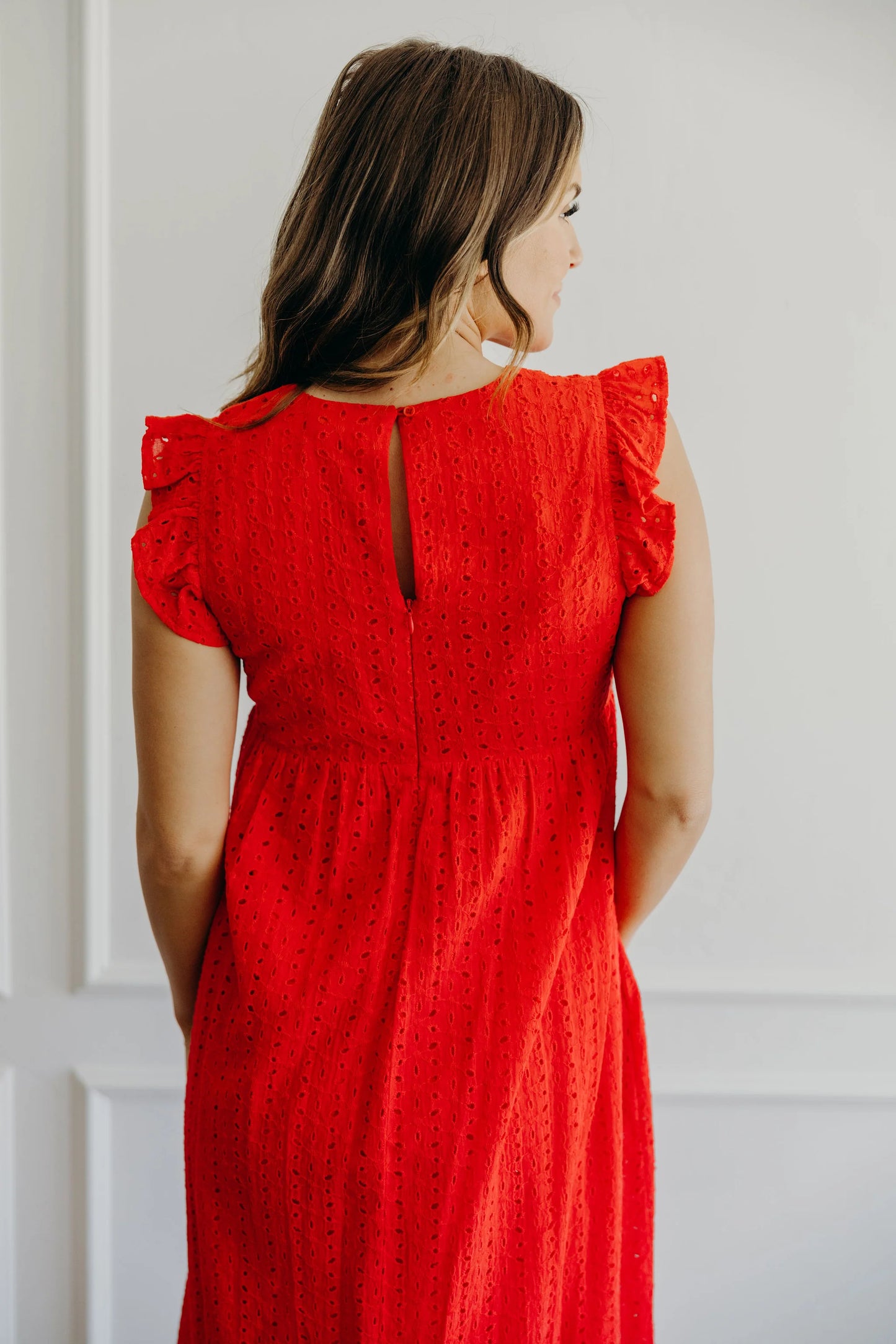 The Dutton Sleeveless eyelet Maxi Dress