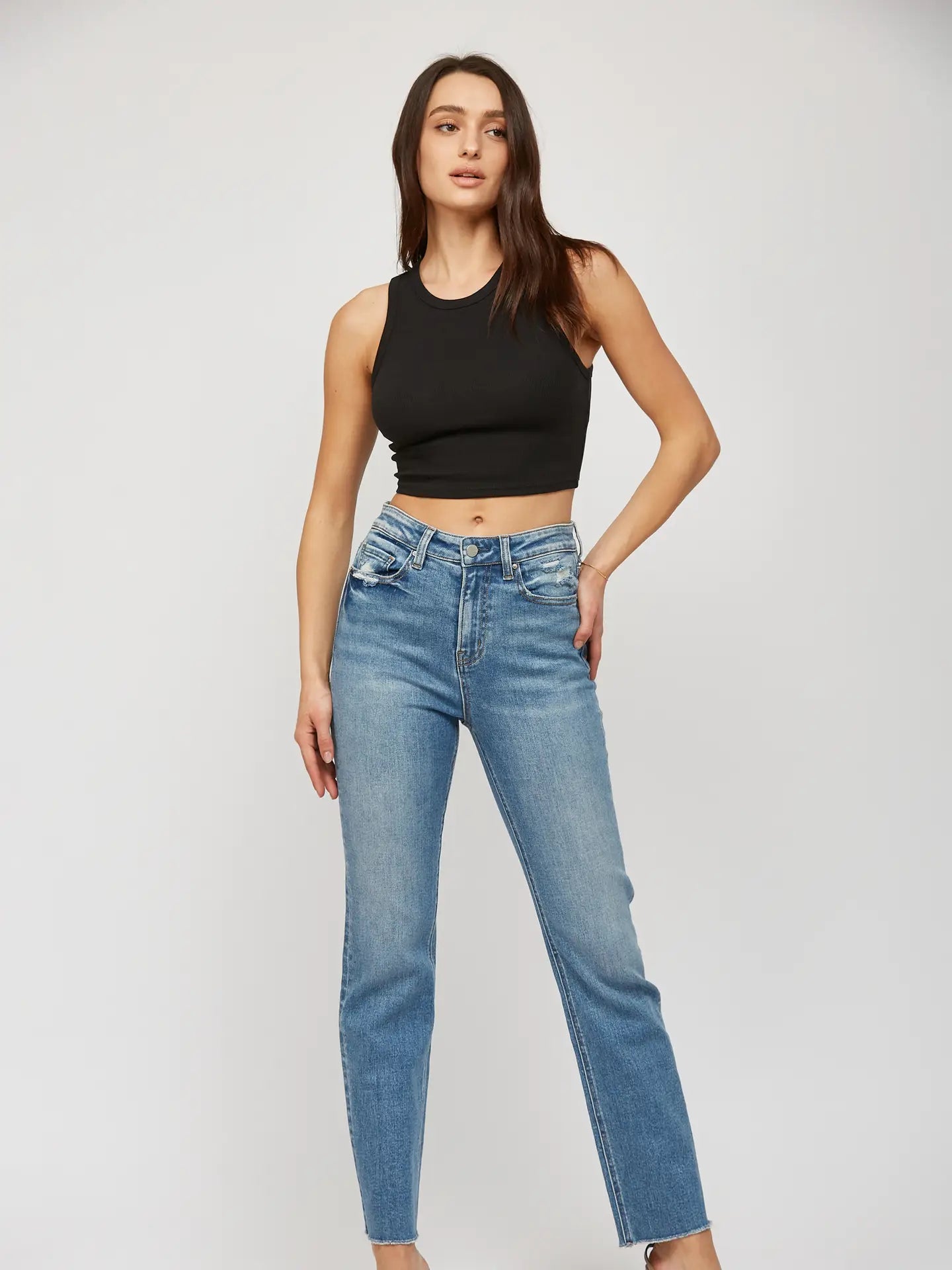 Aniello super high rise straight leg