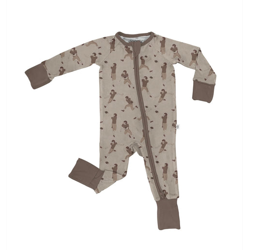 Long Sleeve Zip PJs - Football