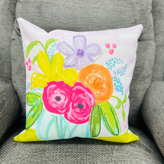 Sitting pretty square pillow
