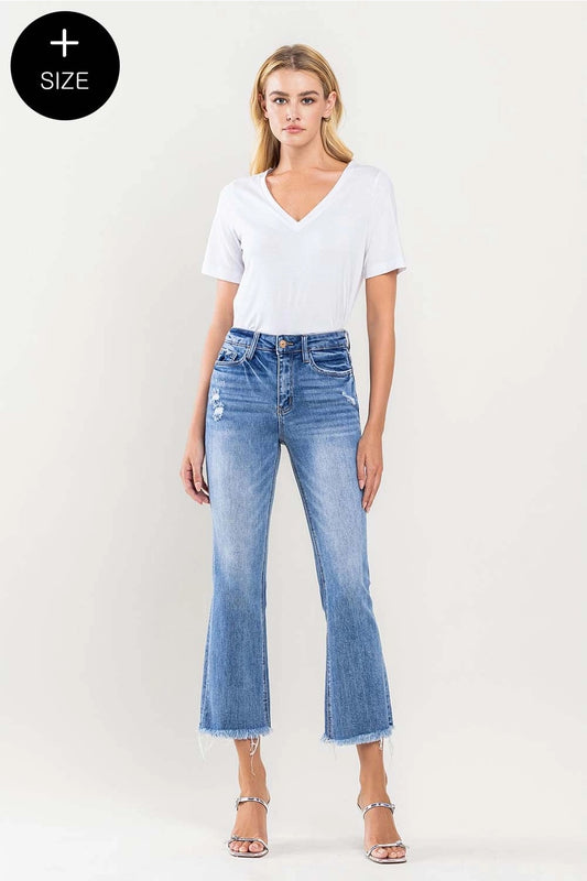 Plus Size High Kick Flare Jeans