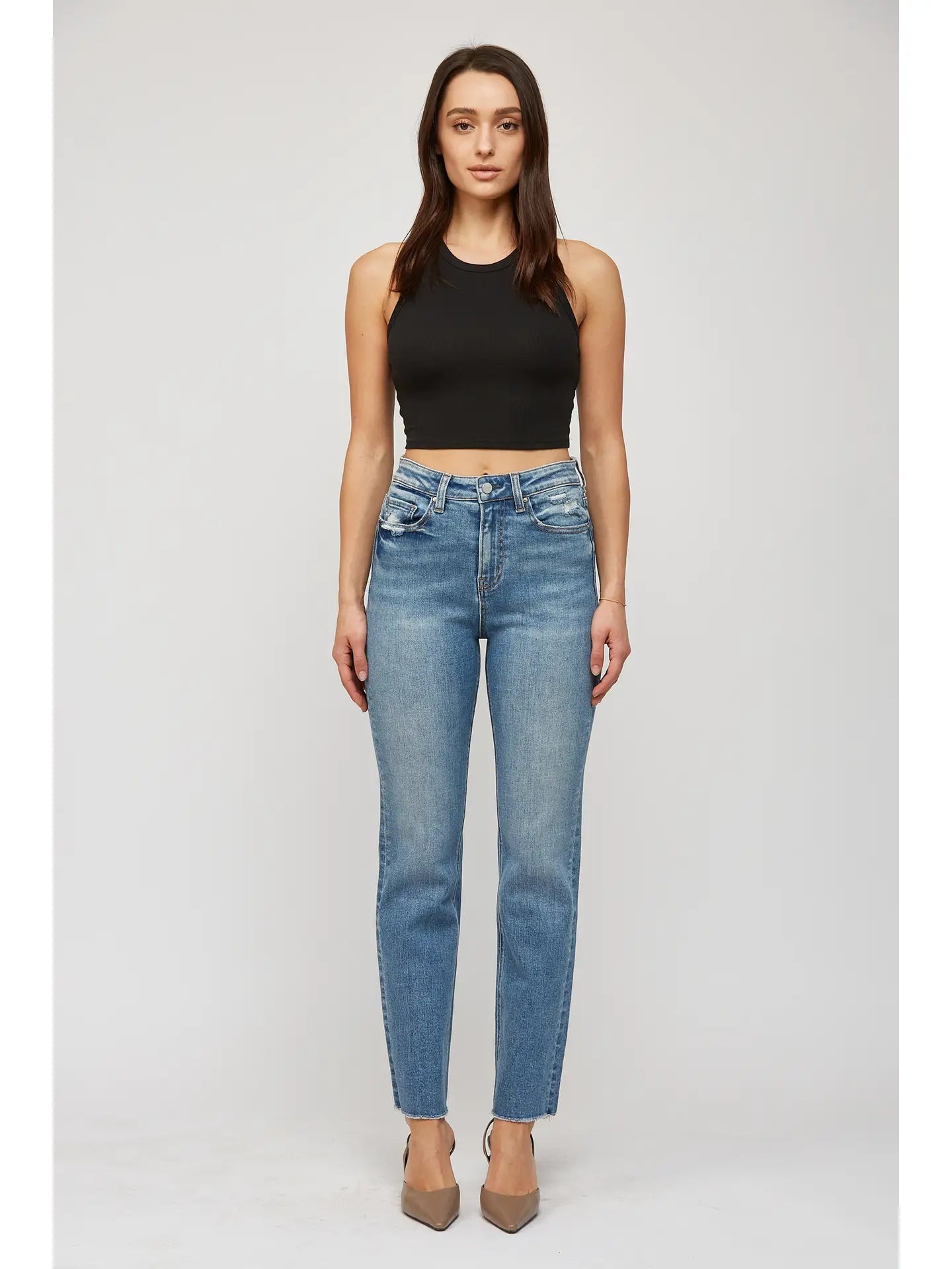 Aniello super high rise straight leg