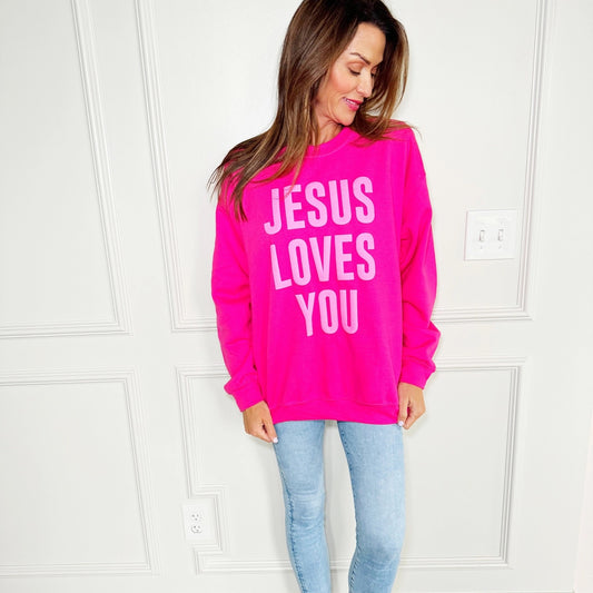 Jesus Loves You Puff Sweatshirt
