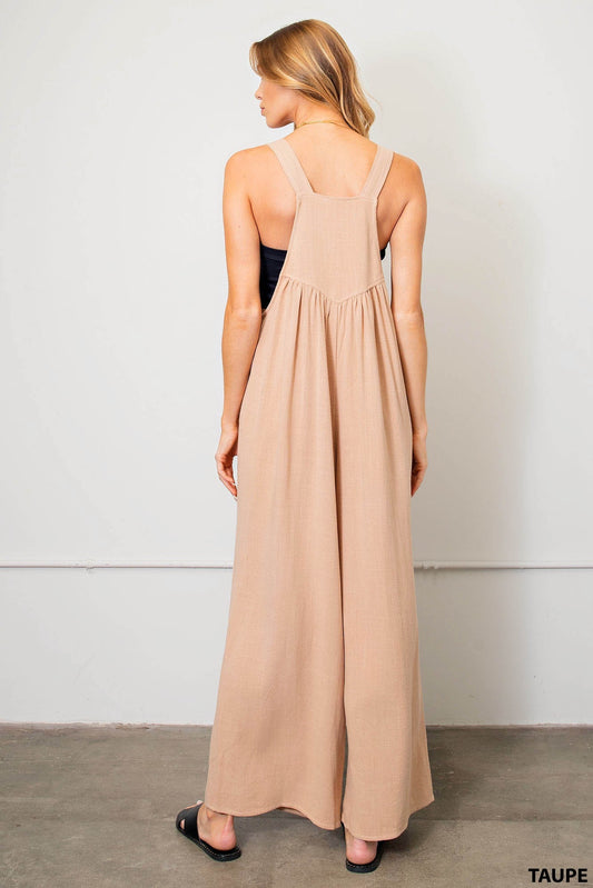 Shirring Detail Overalls
