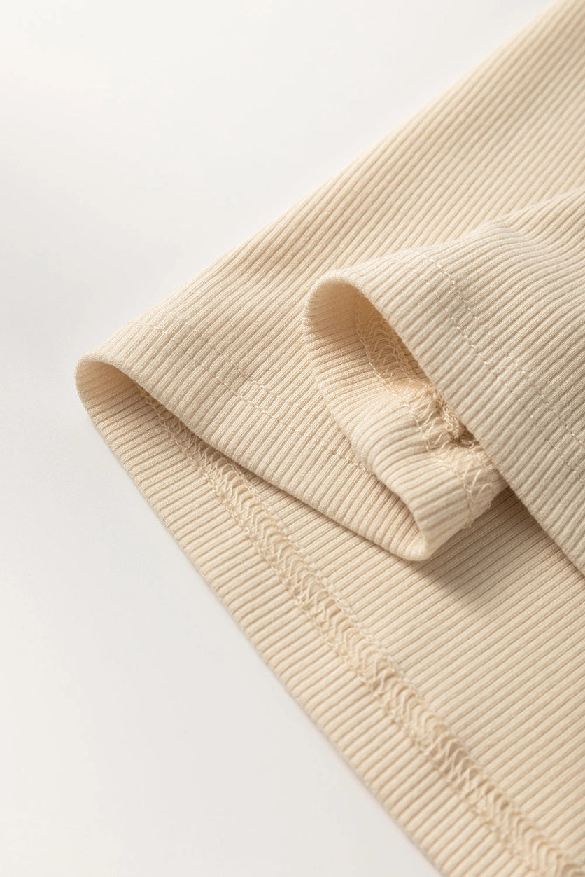 Beige Floral Lace Patchwork Long Sleeve High Neck