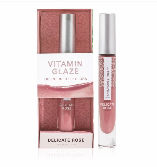 Vitamin Glaze Oil-Infused Lip Gloss - Delicate Rose