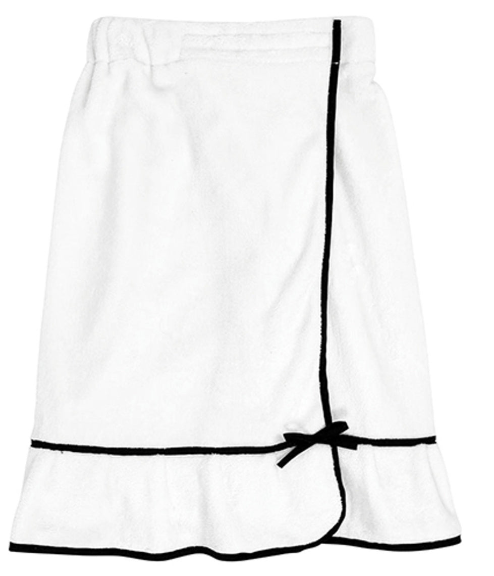 Spa Wrap - White With Black Trim