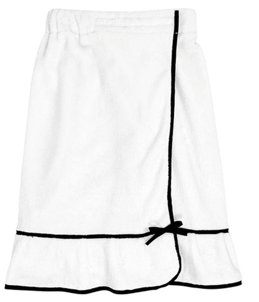 Spa Wrap - White With Black Trim