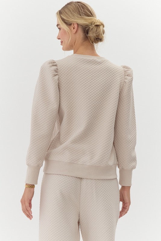 Embossed textured sweatshirt