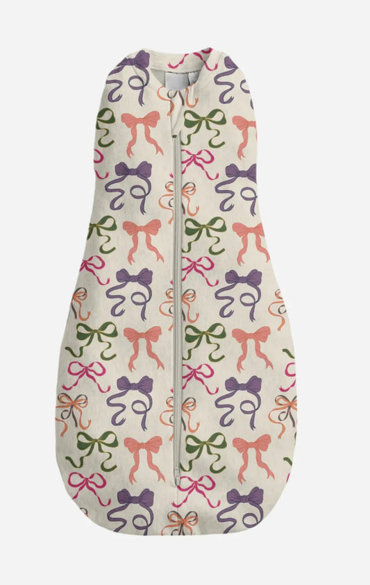 Sleep sack with snaps- bows