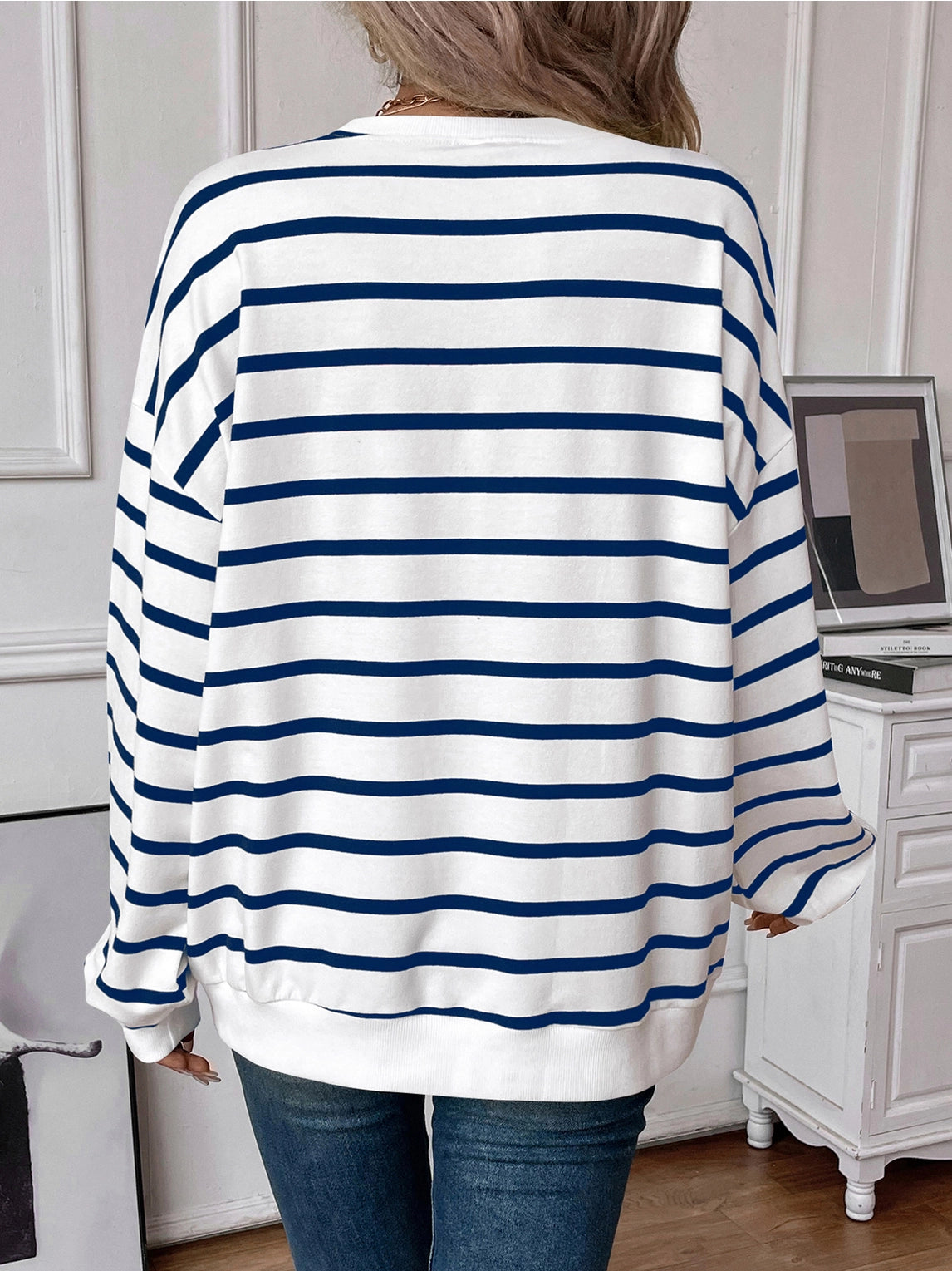 Loose Casual Striped Top