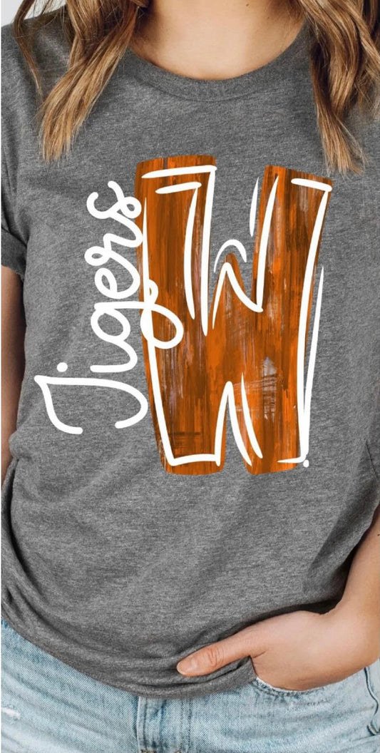 Wilson painted letter spirit shirt
