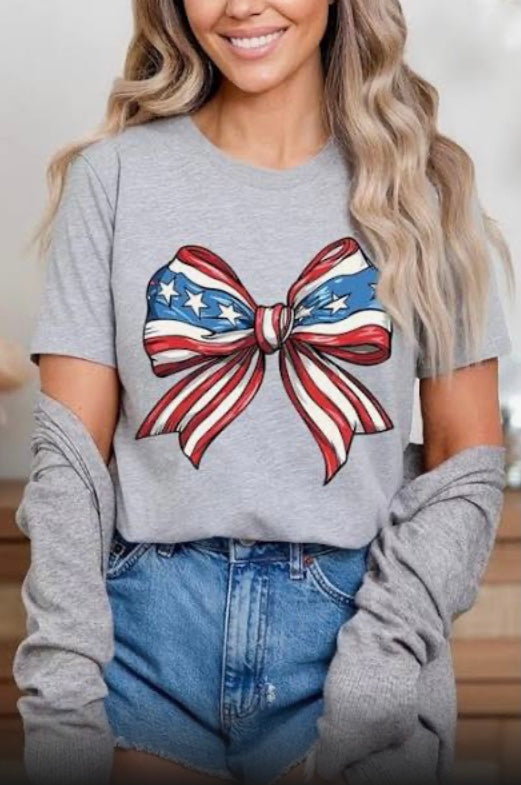 4th of July Coquette bow graphic