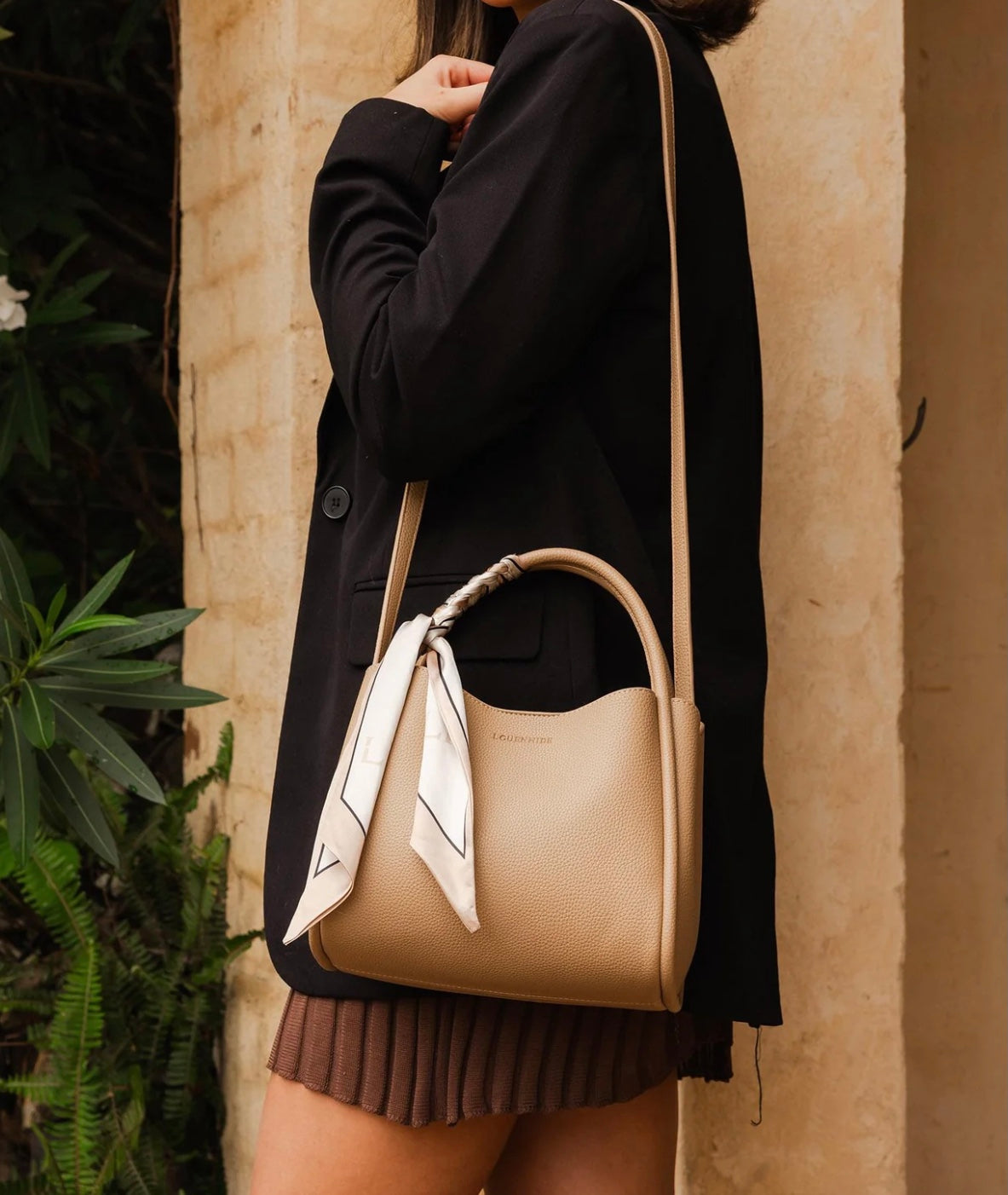 Steffie mini tote bag - biscuit
